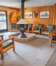 This is a picture of the lobby at Beaver Creek Resort in Gaylord,  Michigan