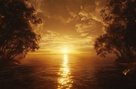 This is a picture of a sunset at Beaver Creek Resort in Gaylord, MI