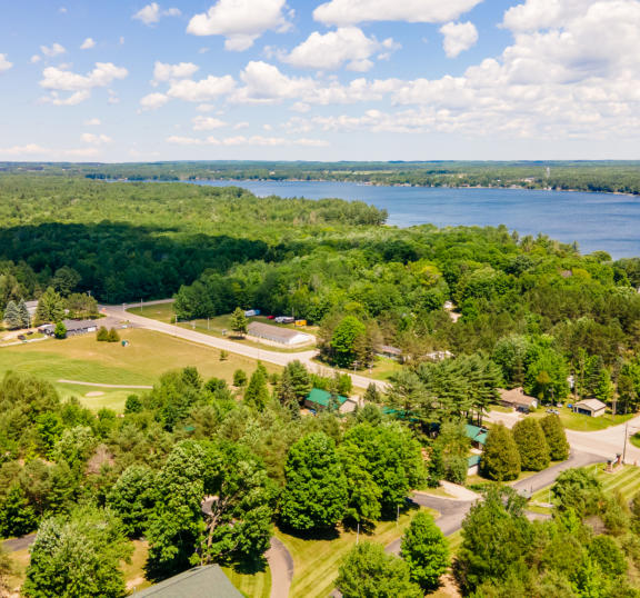 This is a picture of the rv sites at Beaver Creek Resort in Gaylord, Michigan